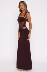 Compliment Me Maxi Dress Burgundy