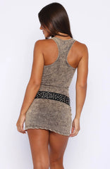 Music Under Star Mini Dress Sand