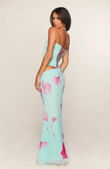 Peach Fizz Strapless Maxi Dress Amalfi Muse