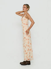 Aymi Frill Bust Detail Maxi Dress Multi Floral