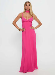 Jadira Scarf Maxi Dress Guava