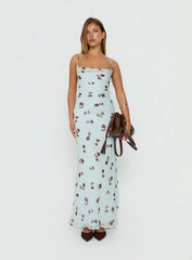 Celena Maxi Dress Blue Floral