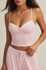 Modal Camisole Pyjama Top in Baby Pink