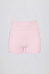 Super Sculpt Seamless Mini Shorts in Powder Pink
