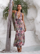 Cassiday Halter Maxi Dress Multi