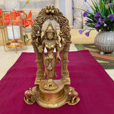 Novrla 9 Inches Goddess Laxmi Brass Idol - Decorative Lakshmi Statue For Home