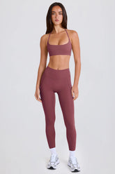 Four-Way Stretch High-Waist Leggings in Acai