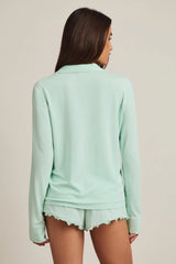 Modal Long-Sleeve Pyjama Top in Mint