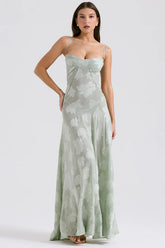 Serena Vintage Black Printed Maxi Dress