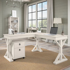 Novrla Homestead 60W Farmhouse L Shaped Desk