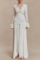 Electra Slinky Lace Maxi Dress