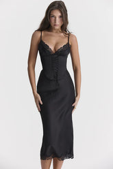 Salma Satin Slip Midi Dress