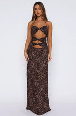 Baby Of Mine Halter Maxi Dress Exotic Spot