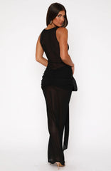 Honeymoon Heart Maxi Dress Black