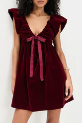 Endless Rose Velvet Bow Mini Dress
