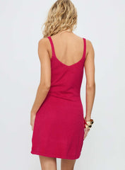 Aquarina Keyhole Mini Dress Pink