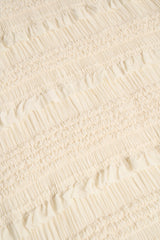 Ruffled High-Neck Backless Top in Ivory