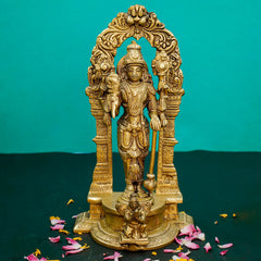 Novrla Lord Vishnu Lakshmi Brass Idol - Decorative Home Decor