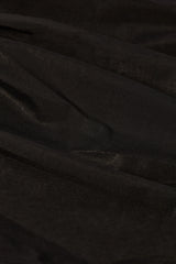 Metallic Ruched Cut-Out Flared Jumpsuit in Black