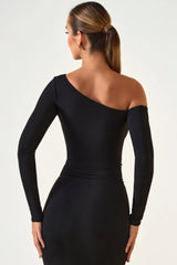 Modal Off-Shoulder Bodysuit in Black