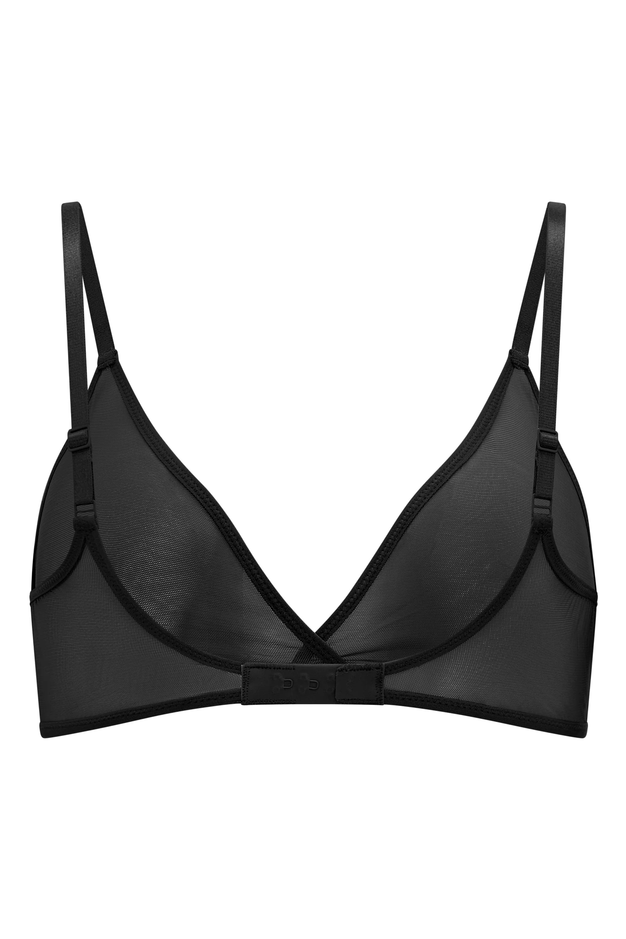 Soft Mesh Single Layer Triangle Bra in Black – Novrla