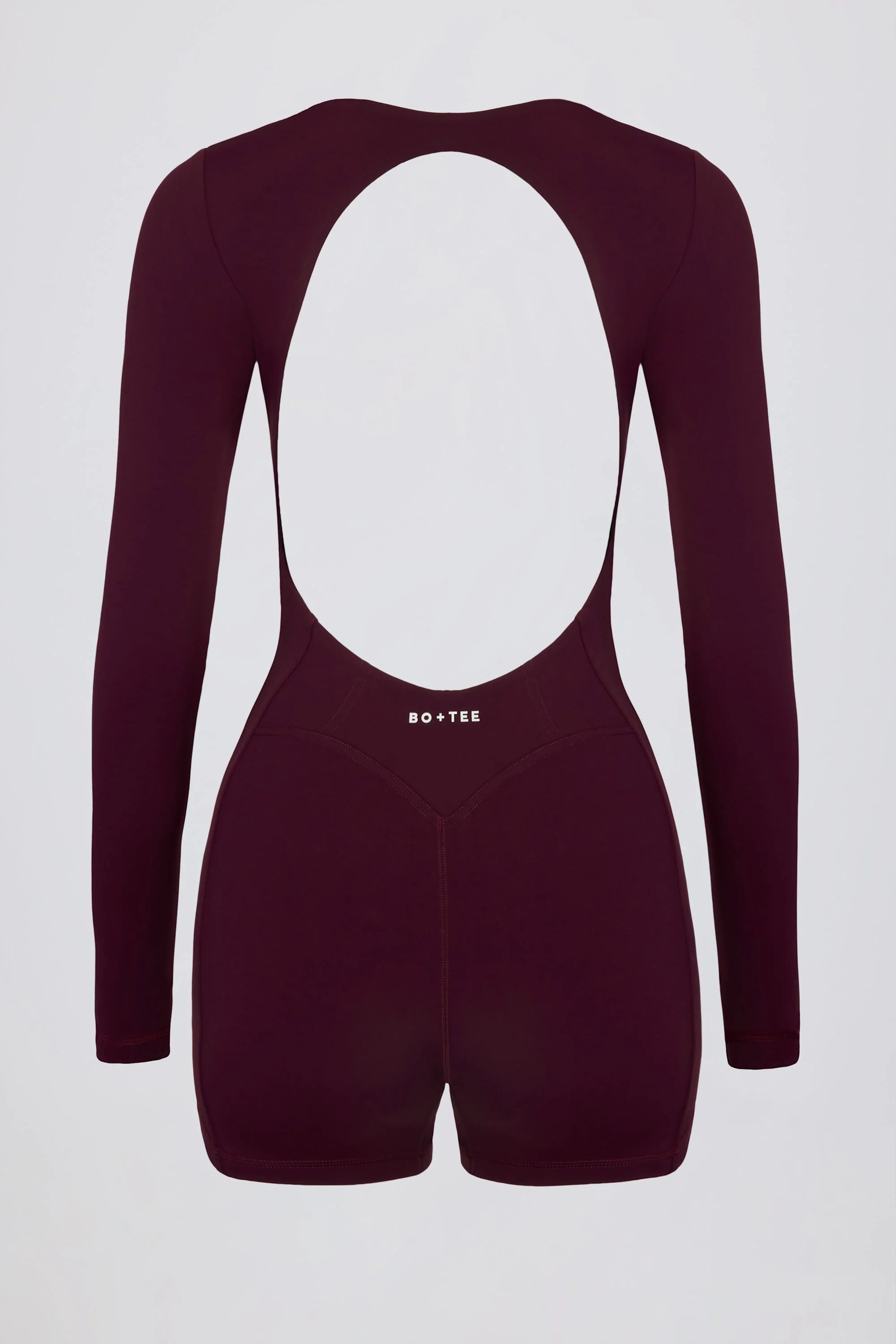 Soft Active Open-Back Unitard in Burgundy – Novrla
