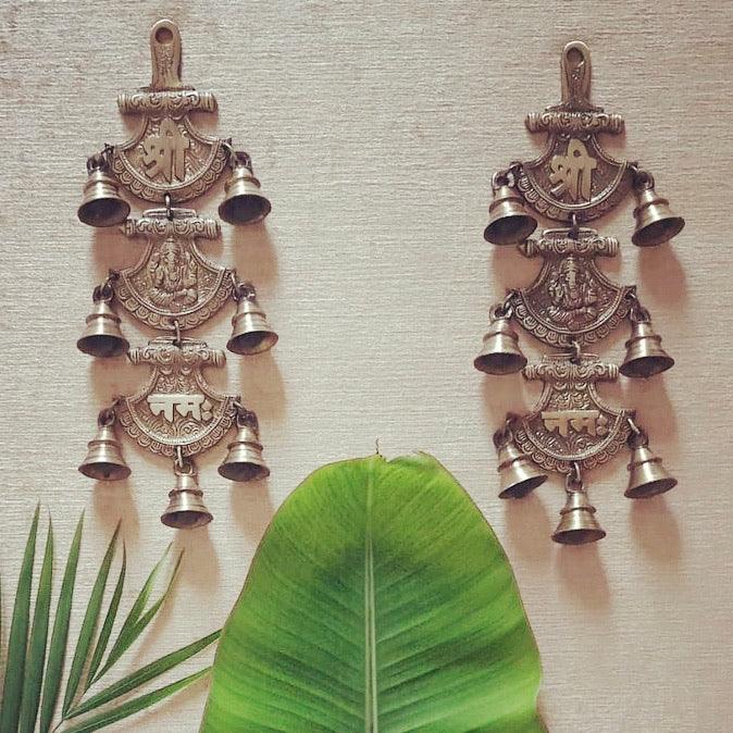 Novrla Shri Ganeshay Namah Brass Bell (Set of 2)