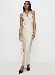 Persefonie Lace Maxi Dress Champagne