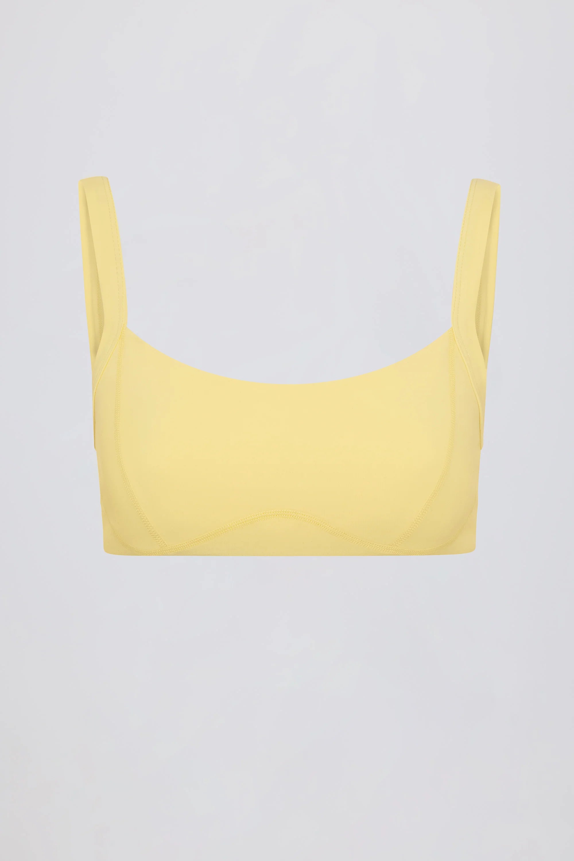 Soft Active Seam-Detail Sports Bra in Lemon – Novrla