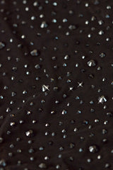 Embellished Cut-Out Mini Dress in Black