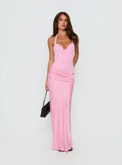 Tayna Draped Maxi Dress Pink
