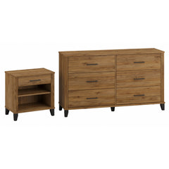 Novrla Somerset 6 Drawer Dresser and Nightstand Set