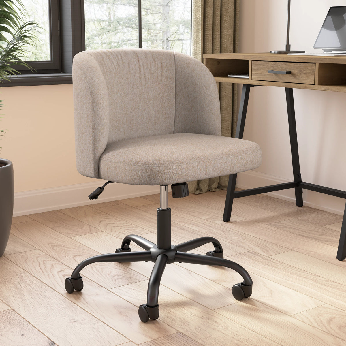 Novrla Pembroke Armless Desk Chair for Home Office