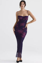 Aiza Purple Floral Dress
