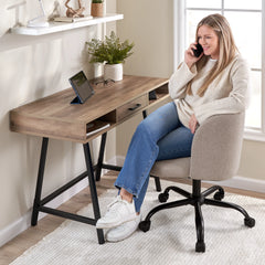 Novrla Pembroke Armless Desk Chair for Home Office
