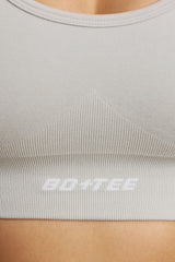Define Luxe Halterneck Sports Bra in Grey
